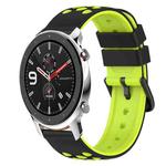 For Amazfit GTR 42mm 20mm Two-Color Silicone Watch Band(Black+Grey)