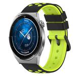 For Huawei Watch GT3 Pro 43mm 20mm Two-Color Silicone Watch Band(Black+Grey)