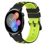 For Huawei Watch GT3 42mm 20mm Two-Color Silicone Watch Band(Black+Grey)