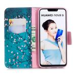Colored Drawing Pattern Horizontal Flip Leather Case for Huawei Nova 3i&P smart plus,with Holder & Card Slots & Wallet(Plum Blossom)