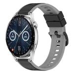 For Huawei Watch GT3 46mm 22mm Two-Color Silicone Watch Band(Black+Grey)