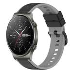 For Huawei GT2 Pro 22mm Two-Color Silicone Watch Band(Black+Grey)