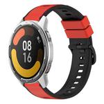 For Xiaomi MI Watch Color 2 22mm Two-Color Silicone Watch Band(Red+Black)