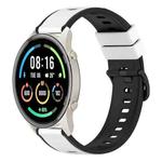 For Xiaomi MI Watch Sport 22mm Two-Color Silicone Watch Band(White+Black)