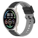 For Xiaomi MI Watch Sport 22mm Two-Color Silicone Watch Band(Black+Grey)