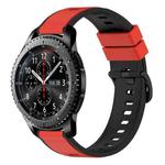 For Samsung Gear S3 Frontier 22mm Two-Color Silicone Watch Band(Red+Black)