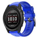 For Garmin Tactix 7 Metal Buckle Solid Color Silicone Watch Band(Skyblue)