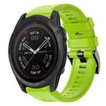 For Garmin Tactix 7 Pro Metal Buckle Solid Color Silicone Watch Band(Green)