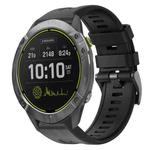 For Garmin Enduro Metal Buckle Solid Color Silicone Watch Band(Black)