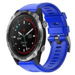 For Garmin Descent MK 2 Metal Buckle Solid Color Silicone Watch Band(Skyblue)