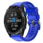 For Garmin Descent MK 2i Metal Buckle Solid Color Silicone Watch Band(Skyblue)