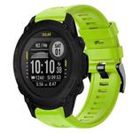 For Garmin Descent G1 Metal Buckle Solid Color Silicone Watch Band(Green)