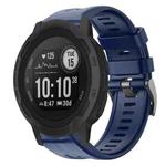 For Garmin Instinct 2 Metal Buckle Solid Color Silicone Watch Band(Midnight Blue)