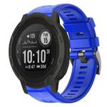 For Garmin Instinct 2 Metal Buckle Solid Color Silicone Watch Band(Sky Blue)