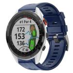 For Garmin Approach S62 Metal Buckle Solid Color Silicone Watch Band(Midnight Blue)
