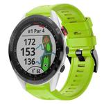 For Garmin Approach S62 Metal Buckle Solid Color Silicone Watch Band(Green)