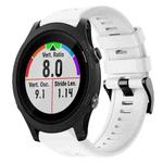 For Garmin Forerunner 935 Metal Buckle Solid Color Silicone Watch Band(White)