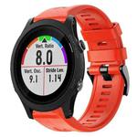 For Garmin Forerunner 935 Metal Buckle Solid Color Silicone Watch Band(Red)