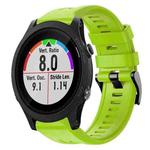 For Garmin Forerunner 935 Metal Buckle Solid Color Silicone Watch Band(Green)