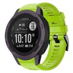 For Garmin Instinct 2S Metal Buckle Solid Color Silicone Watch Band(Green)