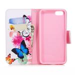 Colored Drawing Pattern Horizontal Flip Leather Case for HuaweiY5&Y5Prime,with Holder & Card Slots & Wallet(Two Butterflies)