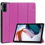For Xiaomi Redmi Pad 10.61 inch ENKAY Tri-fold Custer Texture Leather Stand Smart Case(Purple)