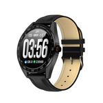 K7 1.3 inch IPS Color Screen Smartwatch IP68 Waterproof,Leather Watchband,Support Call Reminder /Heart Rate Monitoring /Blood Pressure Monitoring/Sleep Monitoring/Sedentary Reminder(Black)