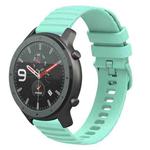 For Amazfit GTR 47mm 22mm Wavy Dotted Solid-Color Silicone Watch Band(Green)