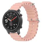 For Amazfit GTR 4 22mm Ocean Style Solid Color Silicone Watch Band(Pink)