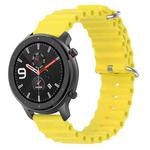 For Amazfit GTR 4 22mm Ocean Style Solid Color Silicone Watch Band(Yellow)