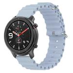 For Amazfit GTR 4 22mm Ocean Style Solid Color Silicone Watch Band(Lavender Gray)
