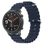 For Amazfit GTR 4 22mm Ocean Style Solid Color Silicone Watch Band(Dark Blue)