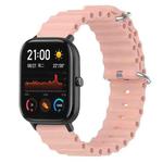 For Amazfit GTS 4 Mini 20mm Ocean Style Solid Color Silicone Watch Band(Pink)
