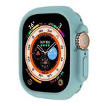 For Apple Watch Ultra 49mm ENKAY Solid Color Protective Soft TPU Frame Case(Cyan)