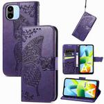 For Xiaomi Redmi A1 Butterfly Love Flower Embossed Leather Phone Case(Purple)