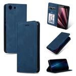 Retro Skin Feel Business Magnetic Horizontal Flip Leather Case for Sony Xperia XZ4 Compact(Navy Blue)