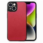 For iPhone 14 Flow Color Back Cover Leather Phone Case(Red)