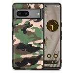For Google Pixel 7 Camouflage Leather Phone Case(Green)
