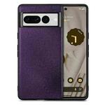 For Google Pixel 7 Flow Color Leather Back Cover Phone Case(Purple)