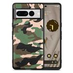 For Google Pixel 7 Pro Camouflage Leather Phone Case(Green)