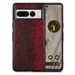 For Google Pixel 7 Pro SnakeskinLeather Phone Case(Red)