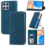 For Honor X8 Retro Skin Feel Magnetic Leather Phone Case(Blue)