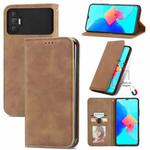For Tecno Spark 8P Retro Skin Feel Magnetic Leather Phone Case(Brown)