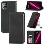 For T-Mobile Revvl 6 Pro 5G Retro Skin Feel Magnetic Leather Phone Case(Black)
