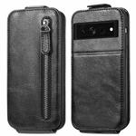 For Google Pixel 7 Zipper Wallet Vertical Flip Leather Phone Case(Black)
