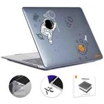 For MacBook Air 13.6 2022/2024 A2681 (M2) / A3113 (M3) ENKAY Hat-Prince 3 in 1 Spaceman Pattern Laotop Protective Crystal Case with TPU Keyboard Film / Anti-dust Plugs, Version:EU(Spaceman No.2)