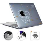For MacBook Air 13.6 2022/2024 A2681 (M2) / A3113 (M3) ENKAY Hat-Prince 3 in 1 Spaceman Pattern Laotop Protective Crystal Case with TPU Keyboard Film / Anti-dust Plugs, Version:EU(Spaceman No.5)