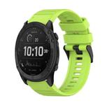 For Garmin Tactix Delta 26mm Horizontal Texture Silicone Watch Band with Removal Tool(Lime Green)