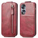 For Honor 70 Zipper Wallet Vertical Flip Leather Phone Case(Red)