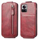 For Motorola Moto Edge 30 Ultra Zipper Wallet Vertical Flip Leather Phone Case(Red)